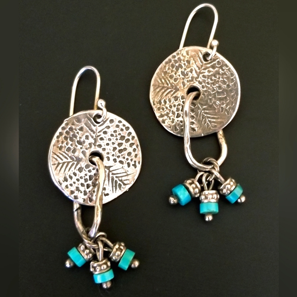 RARE Silpada Sterling Silver & Turquoise Earrings